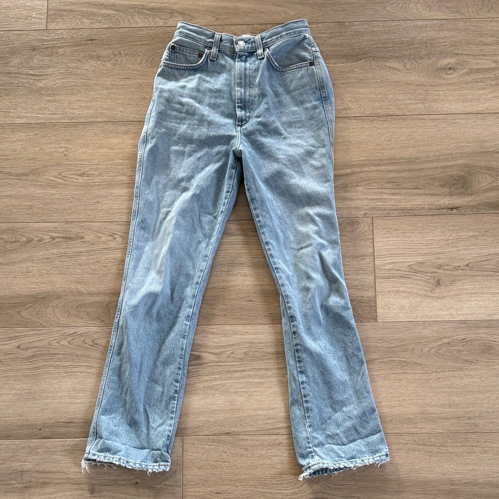 Agolde Classic High-Rise Straight Leg Women's Jeans - Light Blue